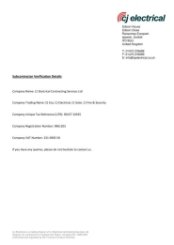 CJECS Ltd Sub-Contract Details - UTR-VAT-Company Reg